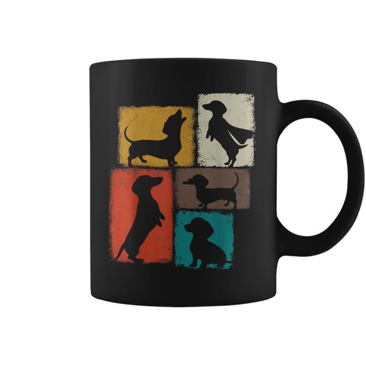 Weenie Vintage Collage Dachshund Dad Mom God Lover Coffee Mug