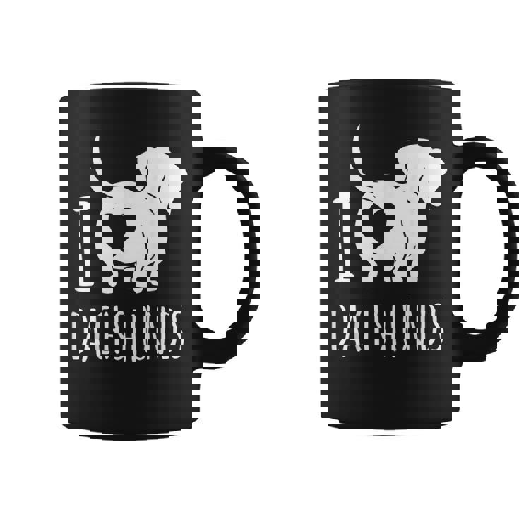 Wiener Dog ダックスフンド 犬 ペット愛好家 I Love Dachshunds コーヒーマグ