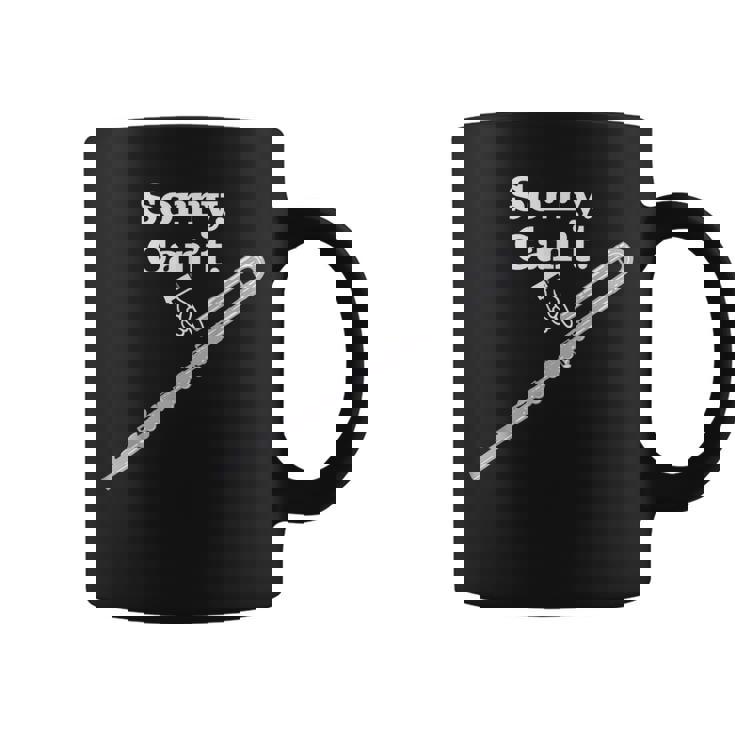 「ごめんなさい。できません。バスフルート」フルート奏者のための面白いバスフルート コーヒーマグ