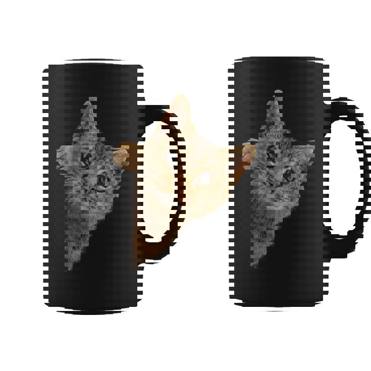 【覗くネコ】猫 にゃんこ 猫好き 猫 可愛い ネコ 子猫 ネコ好き 面白い 変な 遊び心 ネタ ウケ狙い おもしろ コーヒーマグ