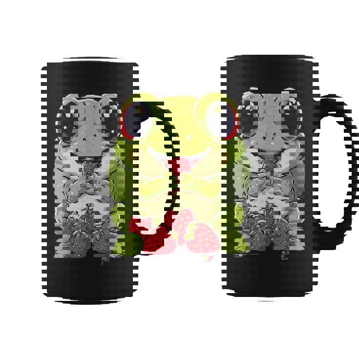いちごカエル 図面 アートワーク いちご 動物 アート コーヒーマグ