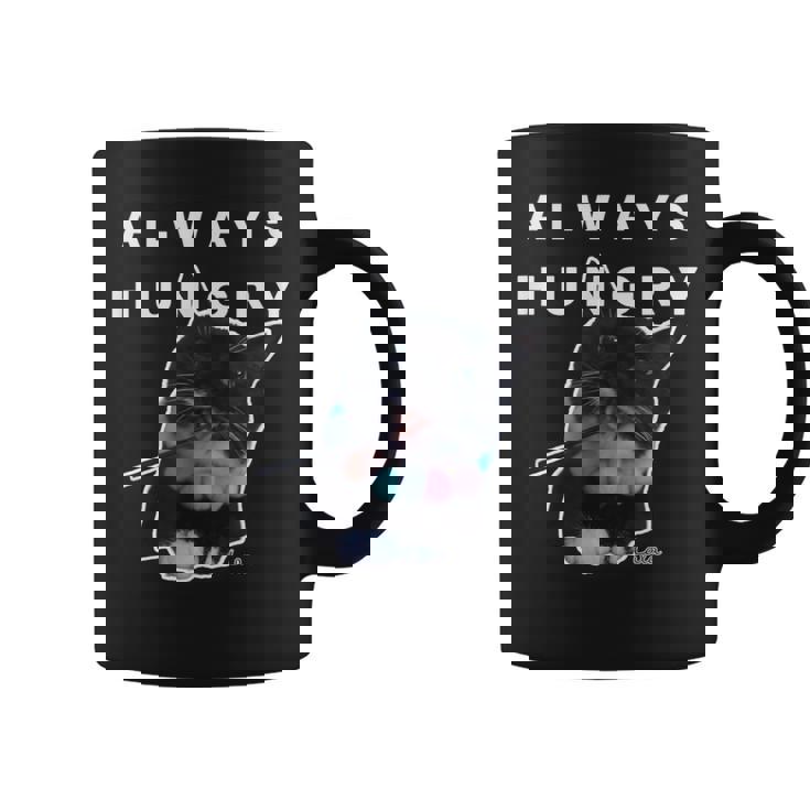 いつも空腹の猫 – 面白い食べ物好きデザイン コーヒーマグ