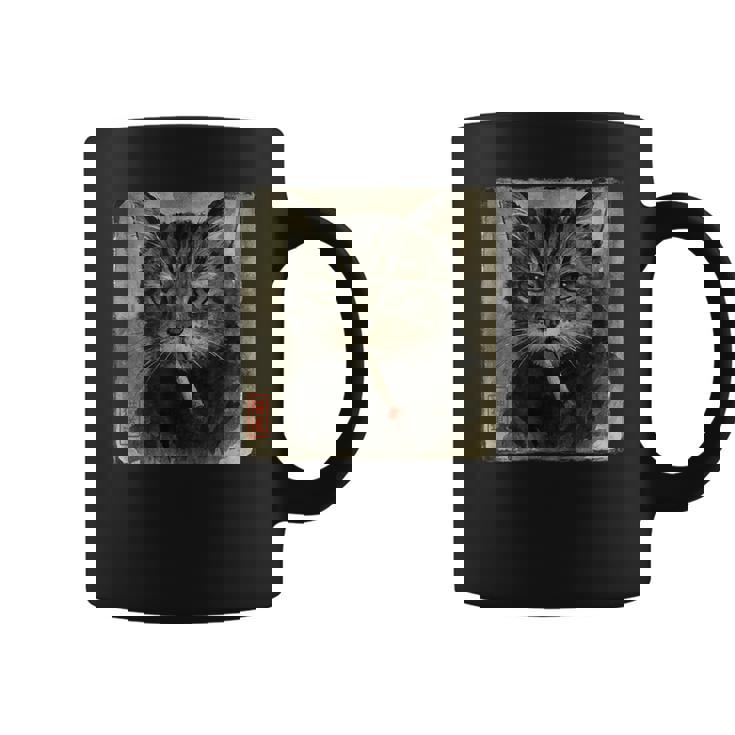 おもしろい 悲しい猫 喫煙 タバコ ミーム 恋人 墨絵 日本語 コーヒーマグ