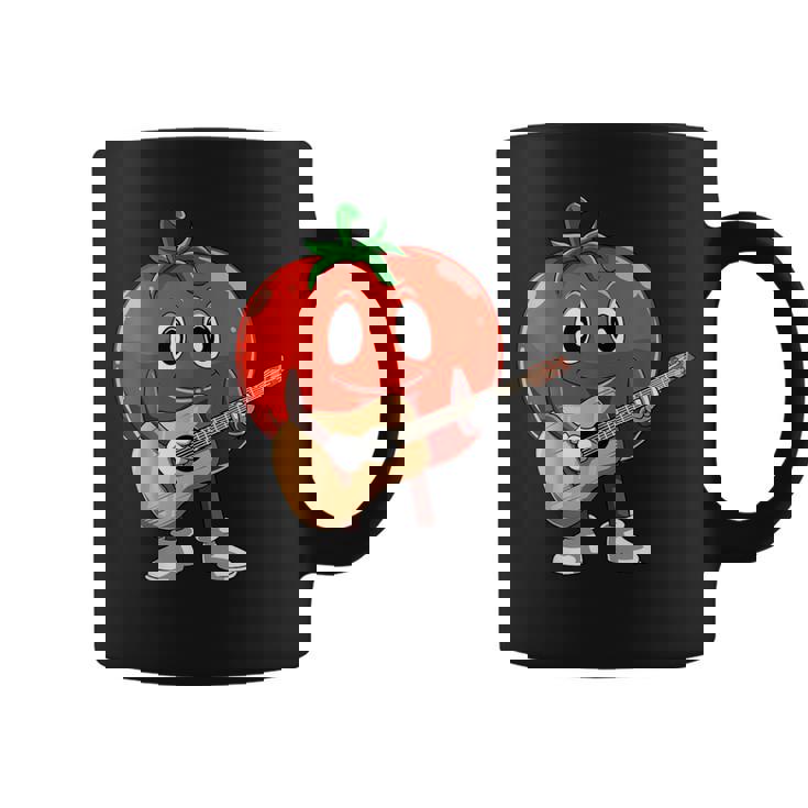 おもしろギタリスト トマト 演奏 ギター ミュージシャン トマト ギター コーヒーマグ