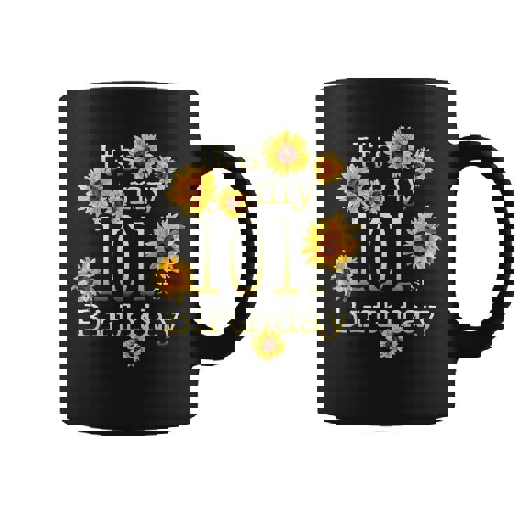 かわいいひまわり その私の101歳の誕生日 101歳の誕生日 コーヒーマグ