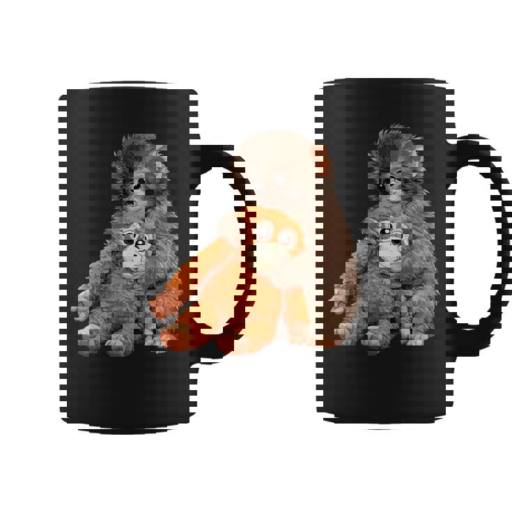 かわいいモンキーパンチ 日本の赤ちゃん猿 コーヒーマグ