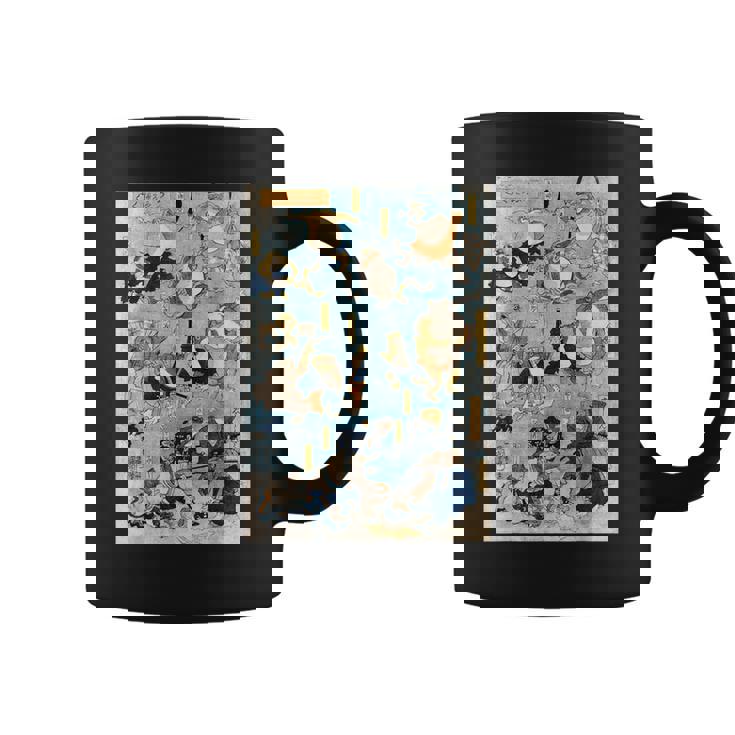 かゑるづくし 擬人化された蛙が 歌川国芳 日本の侍カエル 日本の伝統芸術 浮世絵 ヴィンテージの美学 コーヒーマグ