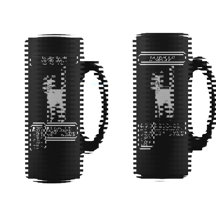 ねこがあらわれた！ 猫好き ゲーム好き ネコ飼い ネコママ 猫ママ ネコパパ 猫パパ Rpg ゲーム 猫 ねこ ネコ 長袖tシャツ コーヒーマグ