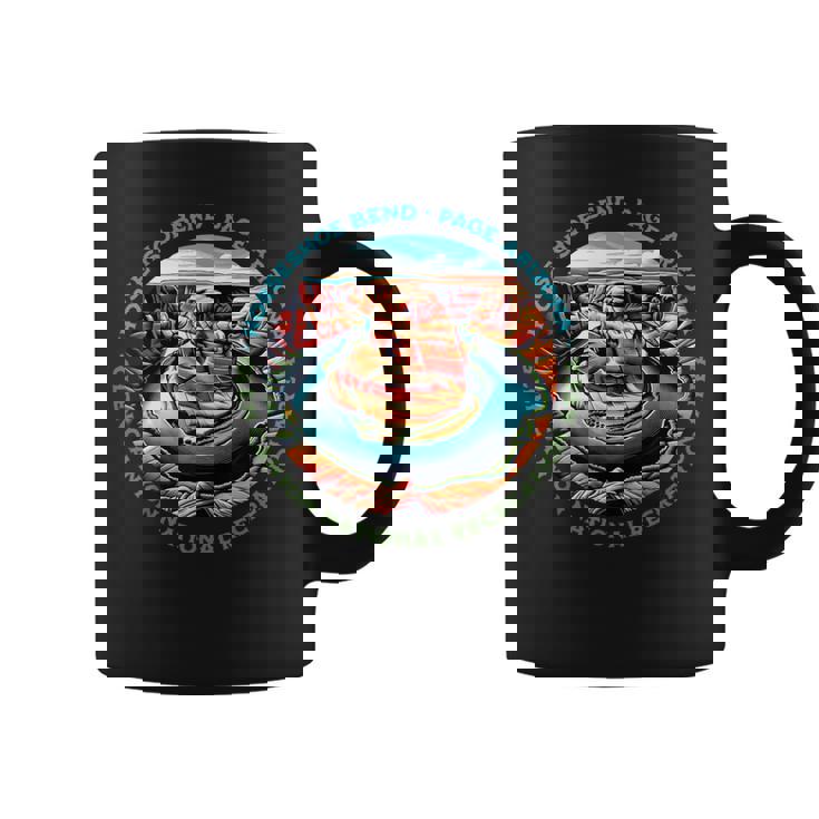 アイコニックな蹄鉄ベンド ハイキング グレンキャニオンページ アリゾナ コーヒーマグ