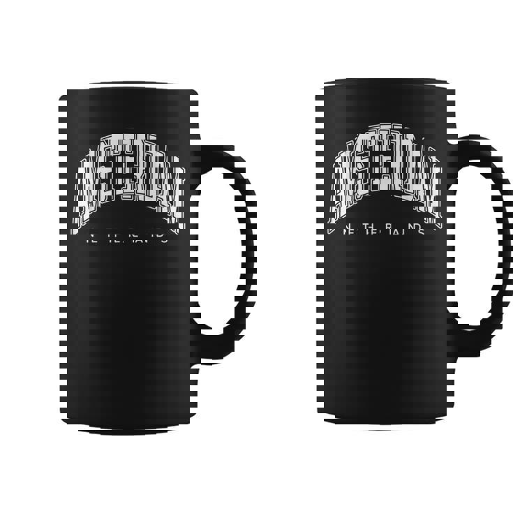 アムステルダム オランダ 代表チームスタイル ホワイトテキスト コーヒーマグ