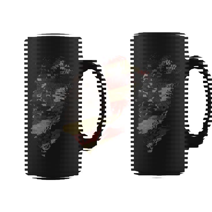アメリカ国旗 ドナルド・トランプ 大統領のシルエット コーヒーマグ