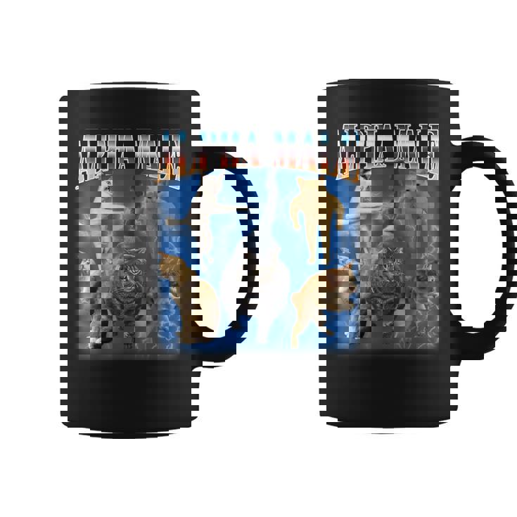 アルファ 男性 面白い ジョーク ミーム 大人 ユーモア 猫 ミーム コーヒーマグ