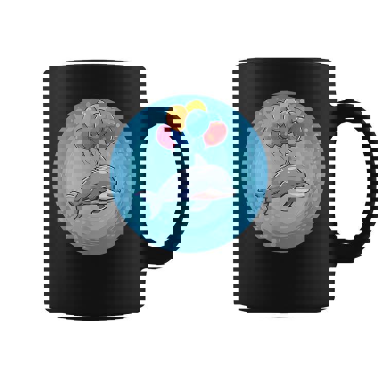 イルカと風船のコスチュームで一日を明るくしましょう。 コーヒーマグ