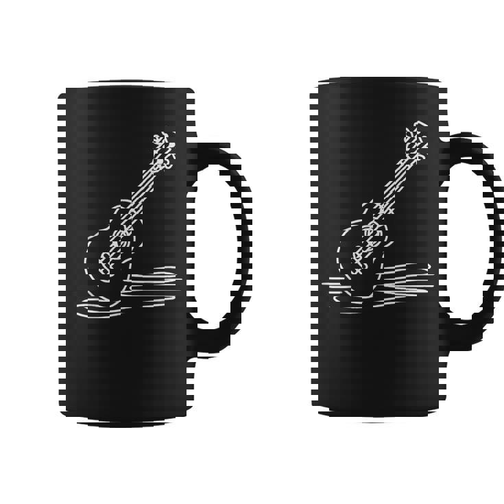 ウクレレ ラインアート ミュージシャン向け ウクレレ コーヒーマグ