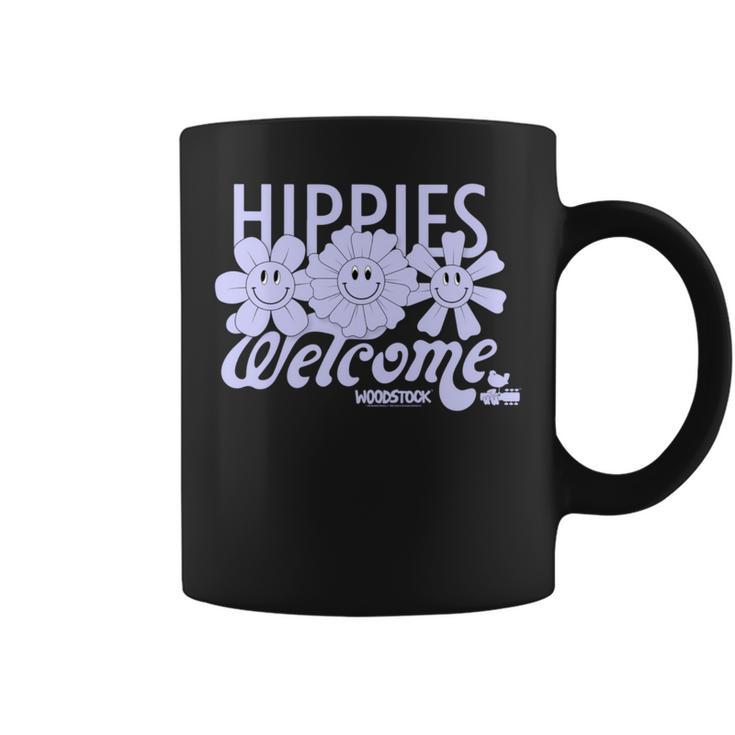 ウッドストック・ヒッピーズ・ウェルカム・スマイリング・フラワーズ 長袖tシャツ コーヒーマグ