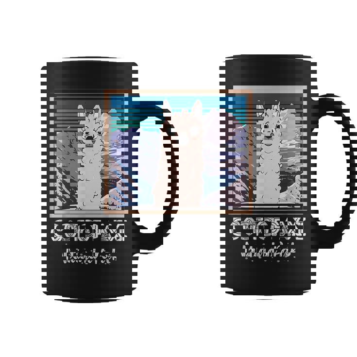 エクアドル山脈コトパクシ国立公園のかわいいラマ コーヒーマグ