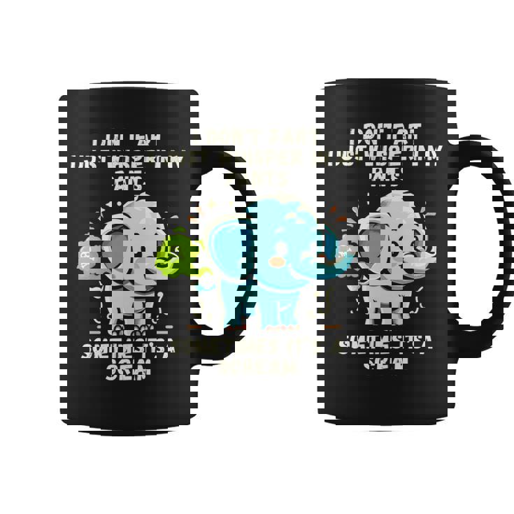 エレファントおならしないよ時々ズボンの中でささやくだけ 長袖tシャツ コーヒーマグ