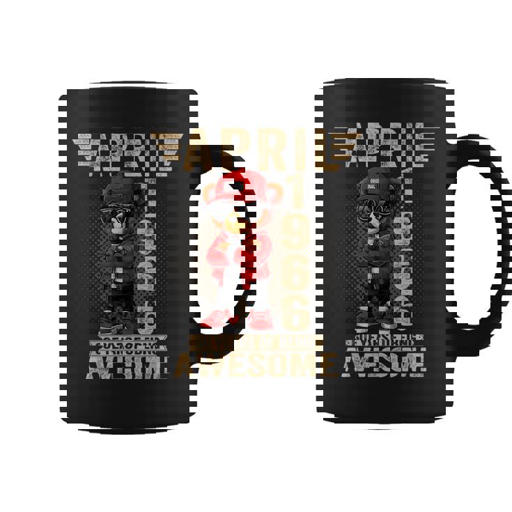 オンバック 4月60日 誕生日 男性 女性 1966年 テディベア コーヒーマグ