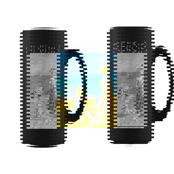 オーギュスト・ルノワール ビーチのフィギュア コーヒーマグ