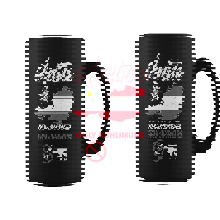 オーストリアのカンガルーなし オーストリアのカンガルーなし 長袖tシャツ コーヒーマグ