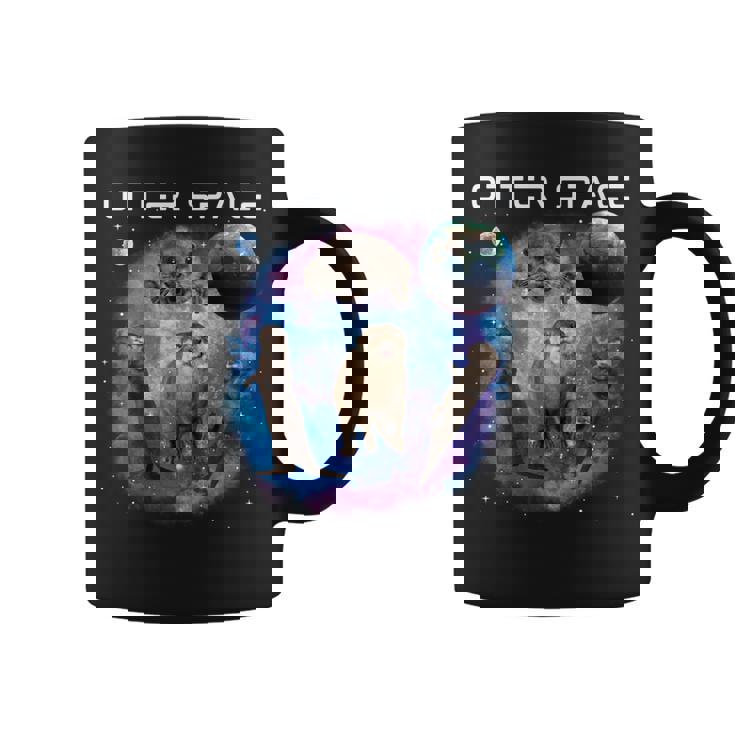 カワウソ宇宙 面白いカワウソ 宇宙カワウソ 長袖tシャツ コーヒーマグ