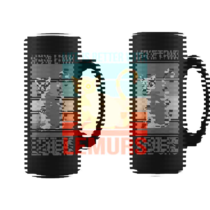 キツネザル ライフ・イズ・ベター 霊長類 キツネザル コーヒーマグ