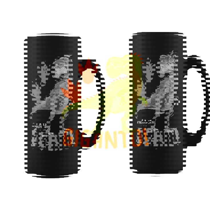 ギガントサウルス、最大の恐竜-カラフルで楽しいデザイン コーヒーマグ