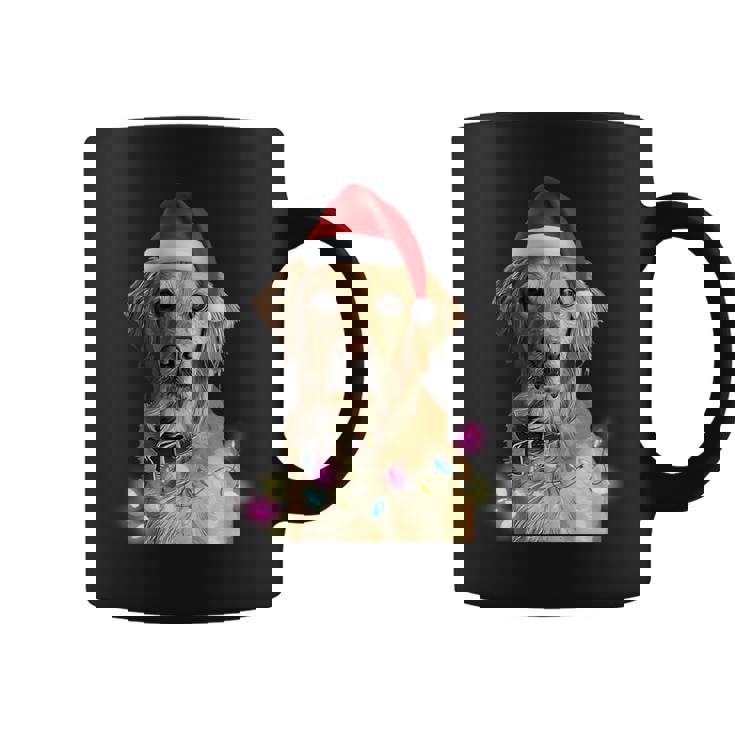 クリスマス ゴールデンレトリバー クリスマス ドッグツリー サンタハット リトリーバー 長袖tシャツ コーヒーマグ