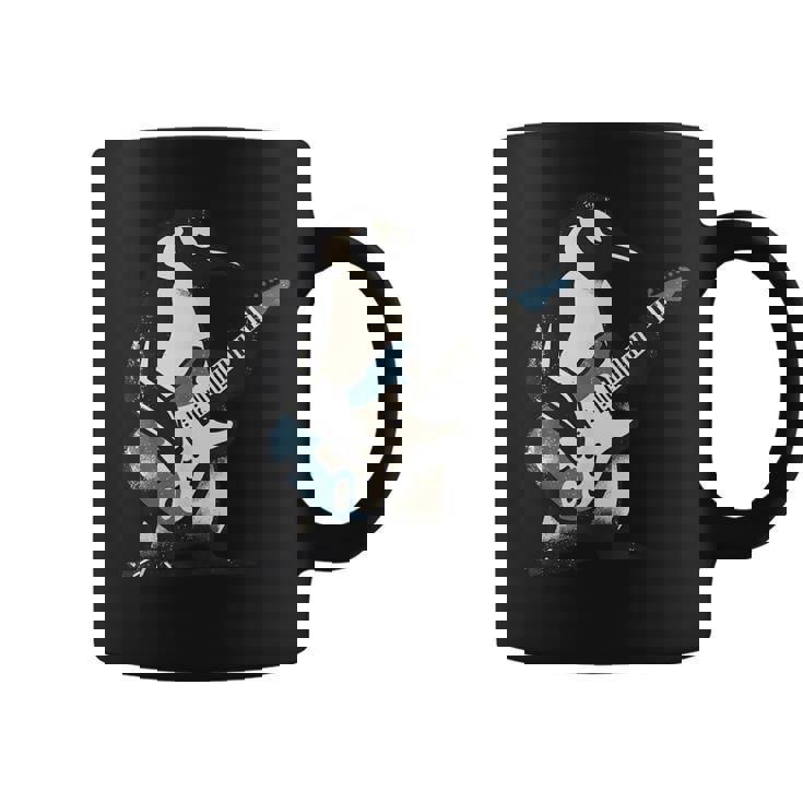 クールなペンギン ギターを弾く 音楽愛好家 ペンギン ギター 面白い コーヒーマグ