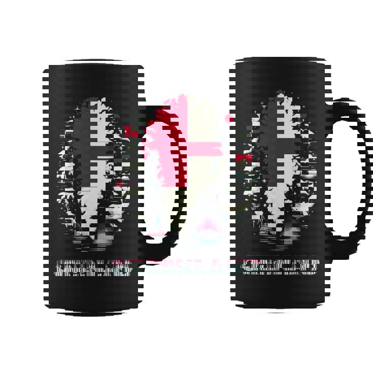 グリーンランドフラッグシャツ、グリーンランドマップ、グリーンランド、レディース、メンズ。 コーヒーマグ