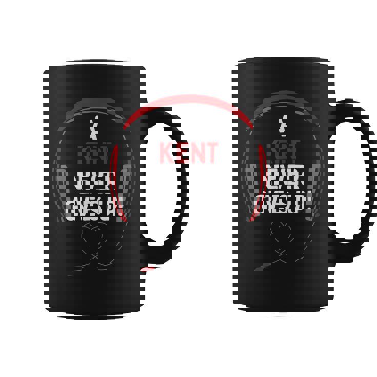 ゲーム用引用句「A Kent Never Gives Up」ヘッドセット パーソナライズ コーヒーマグ
