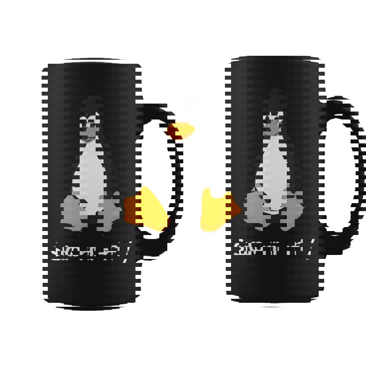 コンピューター -Udo Rm -Rf Tux Linux ペンギン プログラマー コーヒーマグ