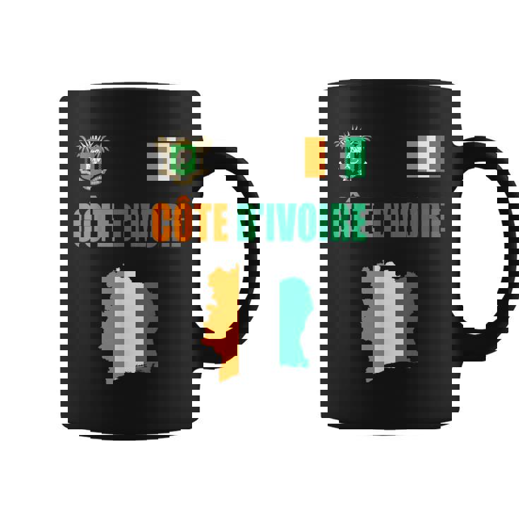 コートジボワール国旗 コートジボワール地図 コーヒーマグ