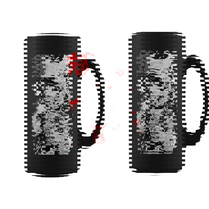 サイバーパンク 宇宙 猫ラーメン 日本のストリートウェア コーヒーマグ