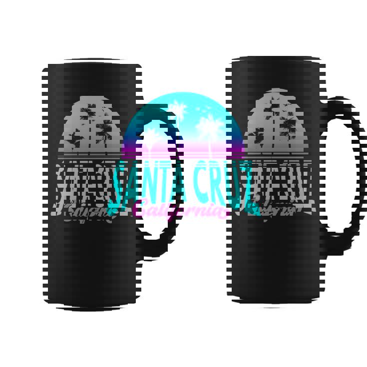 サンタクルーズ カリフォルニア レトロ ヴィンテージ サンセット 長袖tシャツ コーヒーマグ