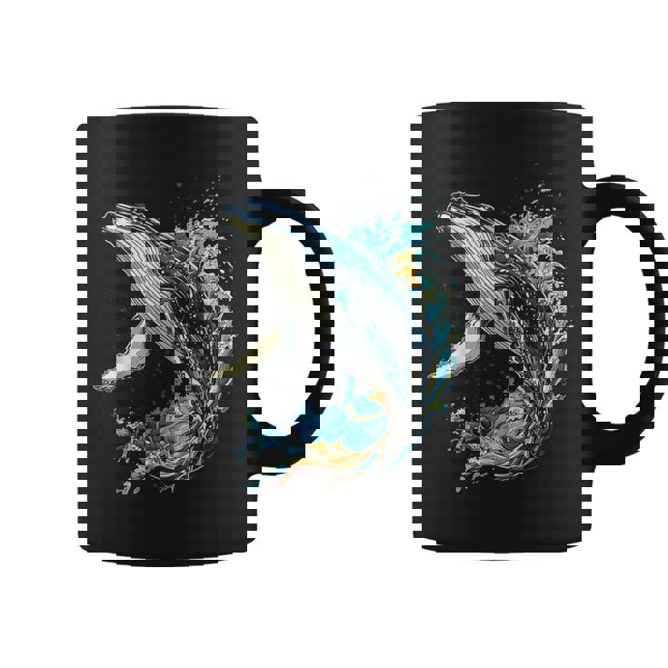 ザトウクジラ 動物 グラフィック イラスト ザトウクジラ コーヒーマグ