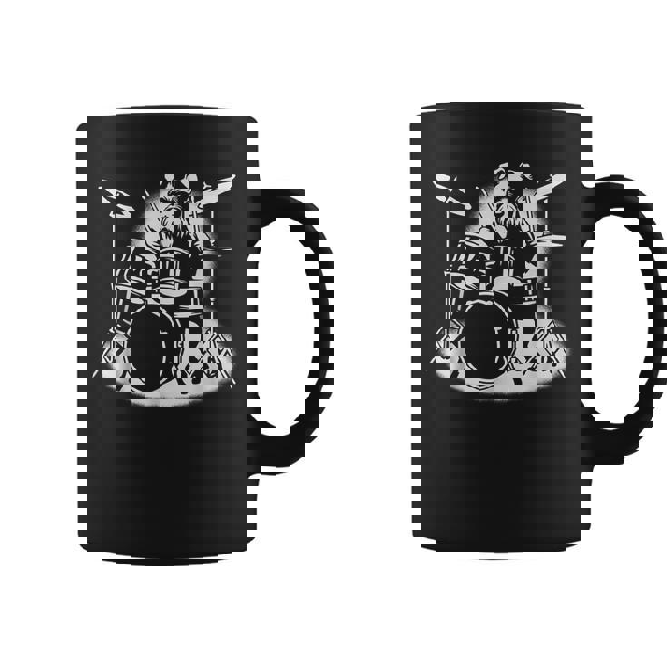 シュナウザー ドラムを弾く ドラマー 犬好き コーヒーマグ