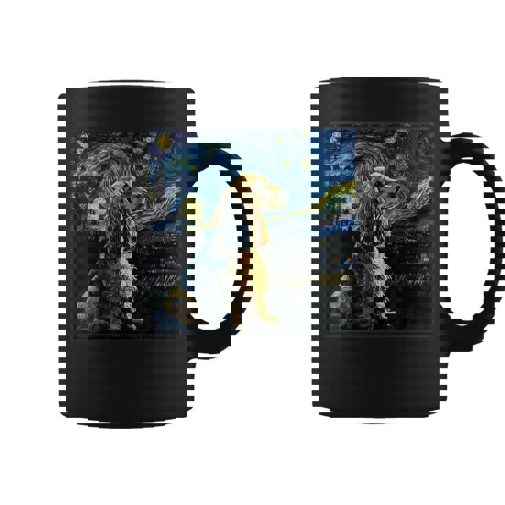 シュルレアリスム 星月夜 イングリッシュコッカースパニエル犬 コーヒーマグ