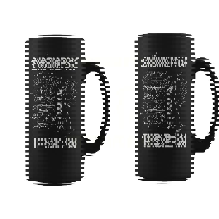 シュレーディンガーの猫 脱出計画 物理ジョーク 長袖tシャツ コーヒーマグ