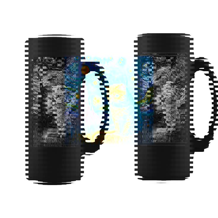 シュールレアリスム 星月夜 エキゾチック ショートヘア 猫 コーヒーマグ