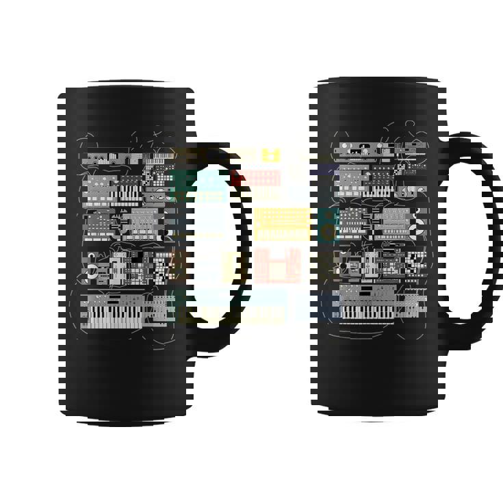 シンセサイザー エレクトロニック・ミュージシャン と Dj コーヒーマグ