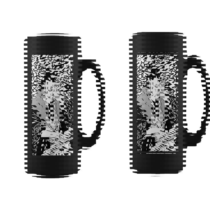 シンセサイザー テクノ 音楽 面白い サムライ シンセサイザー 長袖tシャツ コーヒーマグ