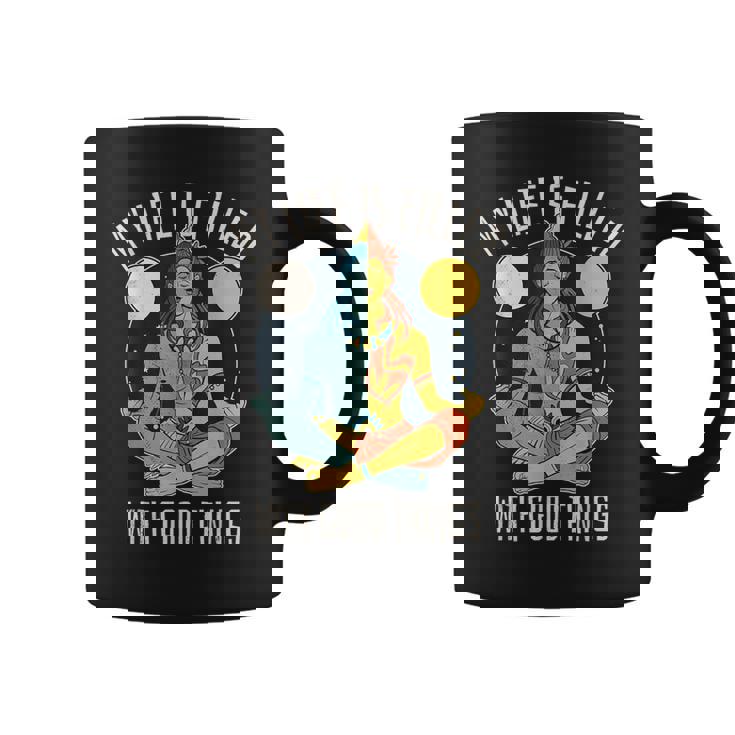 シヴァ。私の人生は良いことでいっぱいです。禅。ヨガ。 コーヒーマグ