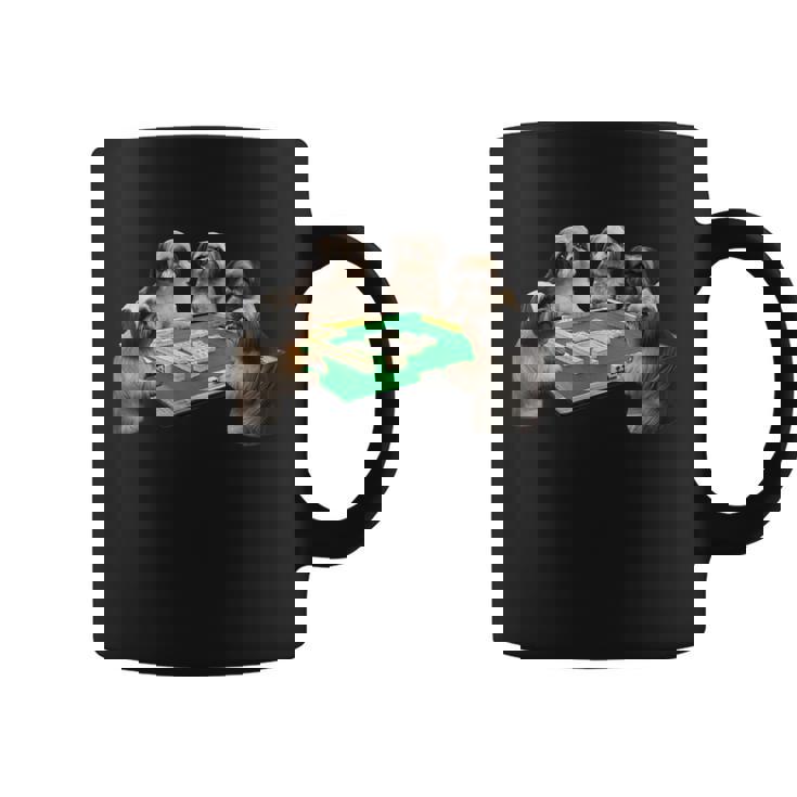 シーズー イヌ 麻雀 面白いtシャツ 犬 文字入り メンズ おもしろ 面白い 服 おもしろグッズ ネタ 雀士 コーヒーマグ