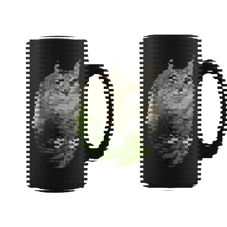 スイカ猫ミーム コーヒーマグ