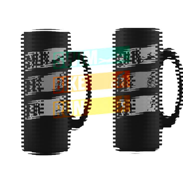 スイム・バイク・ラン トライアスロン選手 アスリート スポーツ トライアスロン コーヒーマグ