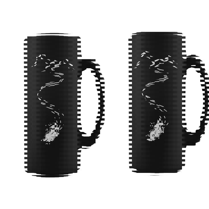 スキーやスキーツアー、スキーリフト用のスキーヤーフリーライダー。 コーヒーマグ