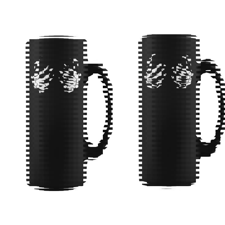 スケルトン おっぱい 恋人 手 ラブ スカル 面白い コーヒーマグ