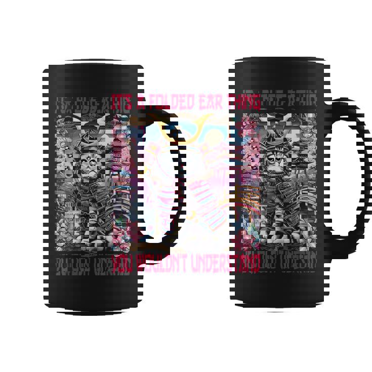 スコティッシュフォールド 耳 折れ 侍風景 コーヒーマグ