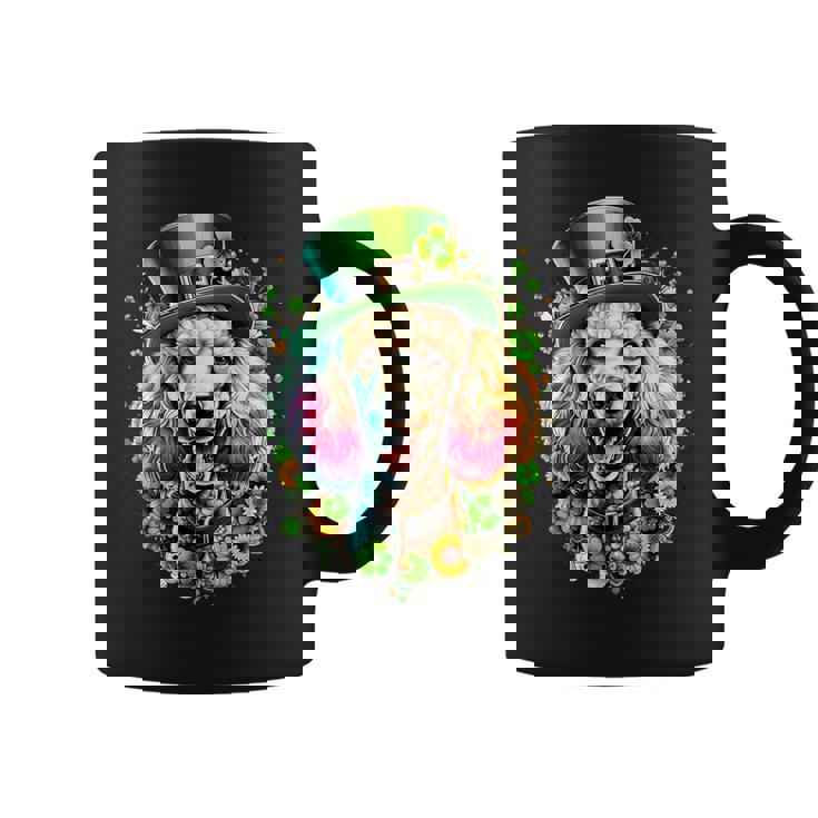 スタンダードプードル 犬 聖パトリックデー アートワーク コーヒーマグ